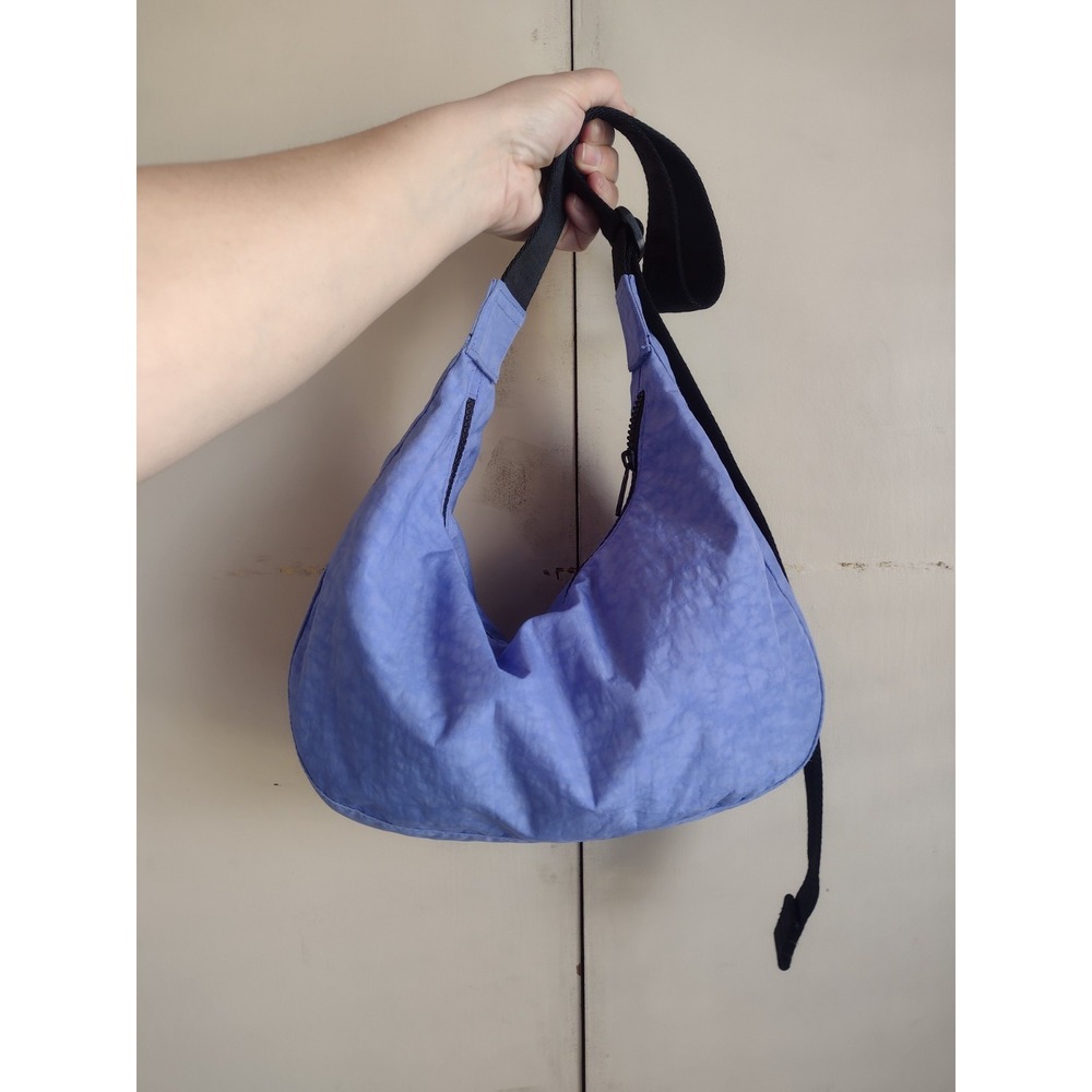 Baggu Medium Nylon Crescent Bag Bluebell Light Blue Marble Sustainable Retired